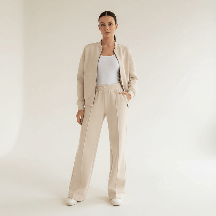 Serena Damen Lounge Set | Eleganter Zweiteiler aus weichem Stoff