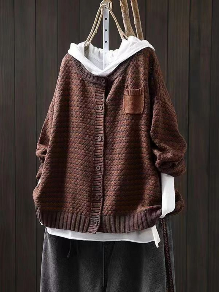 SELIORA | TEXTURIERTER STRICKCARDIGAN