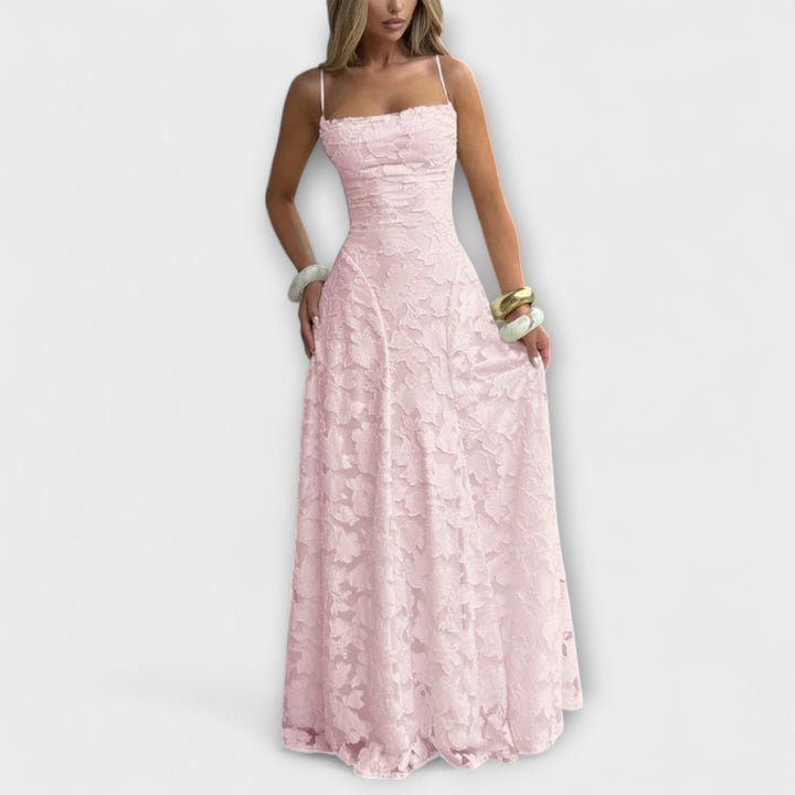 Emberly - Elegantes Jacquard-Maxikleid