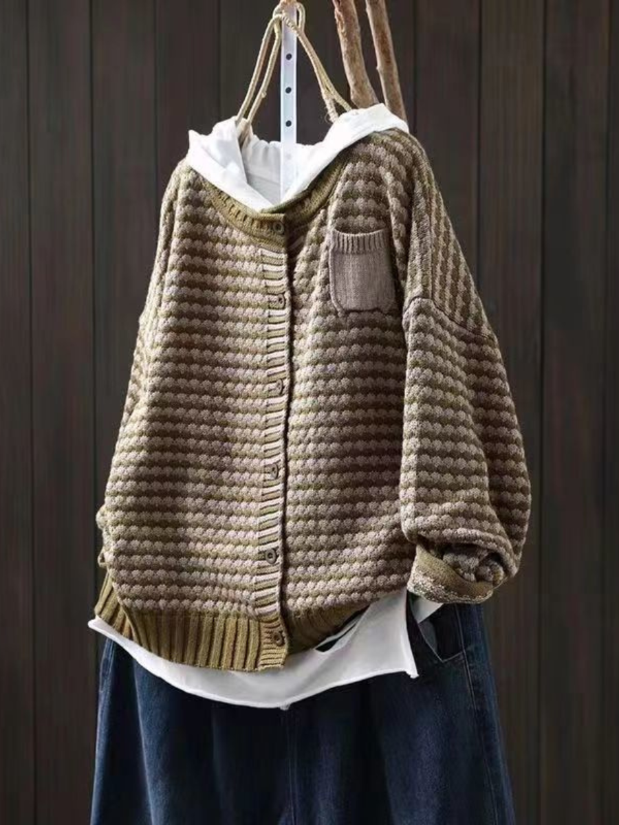 SELIORA | TEXTURIERTER STRICKCARDIGAN