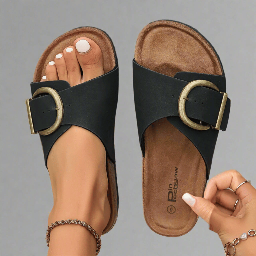 SCHNALLEN-SLIDE-SANDALEN