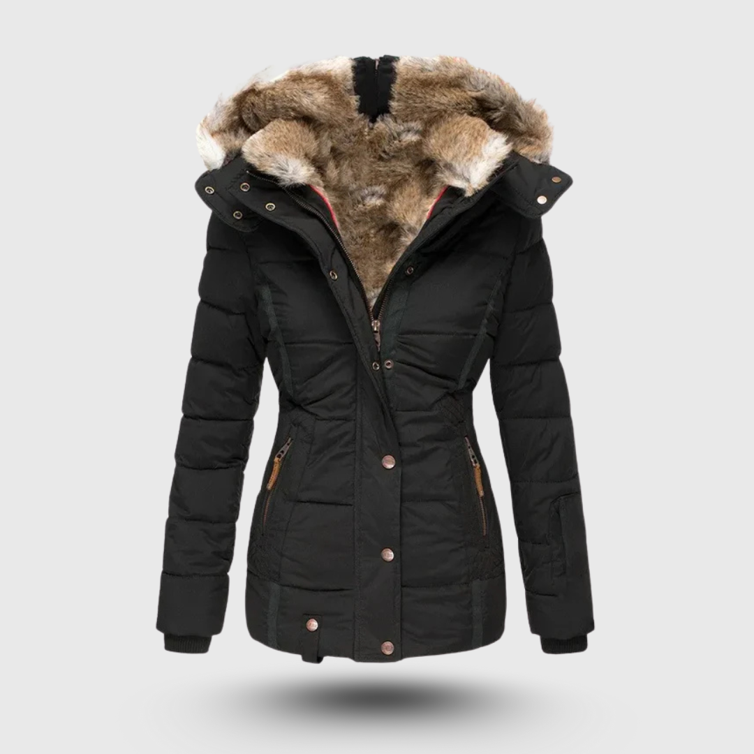 Hanne™ – Winterjacke mit Flauschigem Kragen und Schmaler Passform