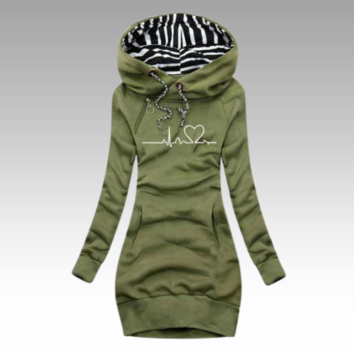 Knitelle™ - Stilvolles & Bequemes Strickkleid mit Print