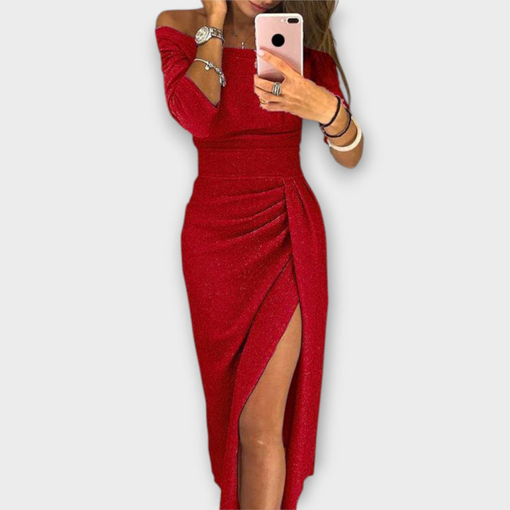 Aurora - Elegantes Off-Shoulder Kleid