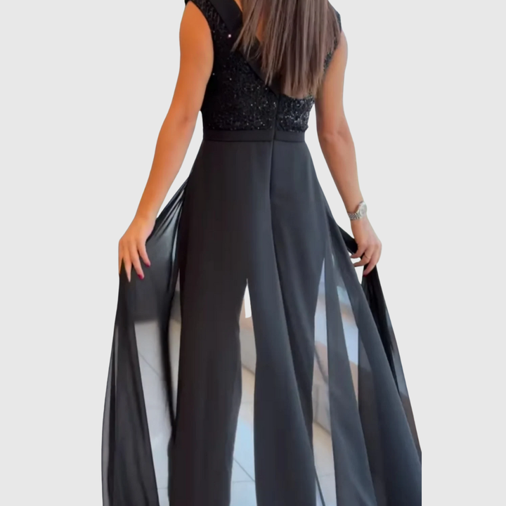 Zoraida Quinn | Stilvolles ärmelloses Jumpsuit-Kleid