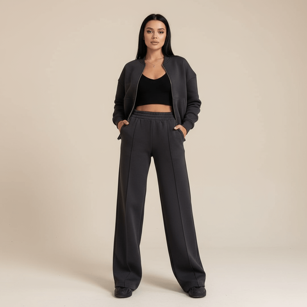 Serena Damen Lounge Set | Eleganter Zweiteiler aus weichem Stoff