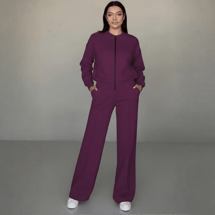 Serena Damen Lounge Set | Eleganter Zweiteiler aus weichem Stoff