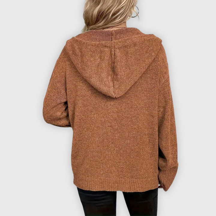 Chivana™ - Stylischer & Schicker Langarm-Hoodie mit Knopfleiste