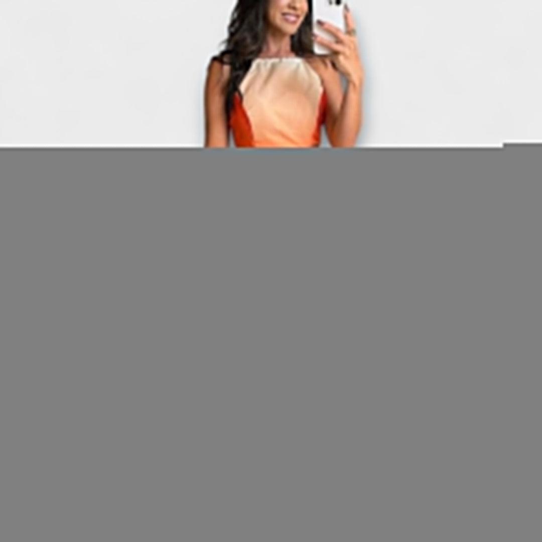 Haven - Schickes Rückfreies Krawatten-Gradient Faltenmaxikleid