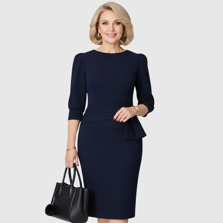 Claudine Bloom | Raffiniertes Rüschenshirt Midi-Kleid