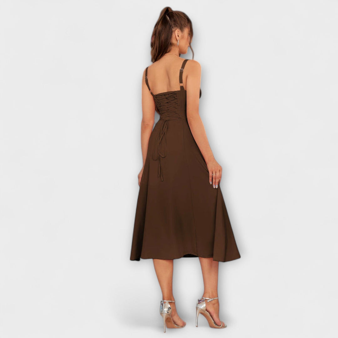 Hope - Rüschentop Kleid mit Schlitzdetail