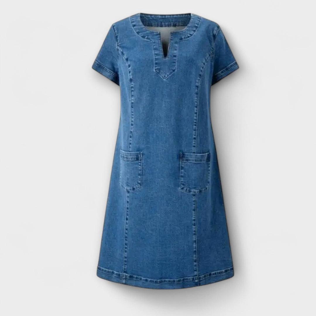 Mathea - Weiches Denim Kleid