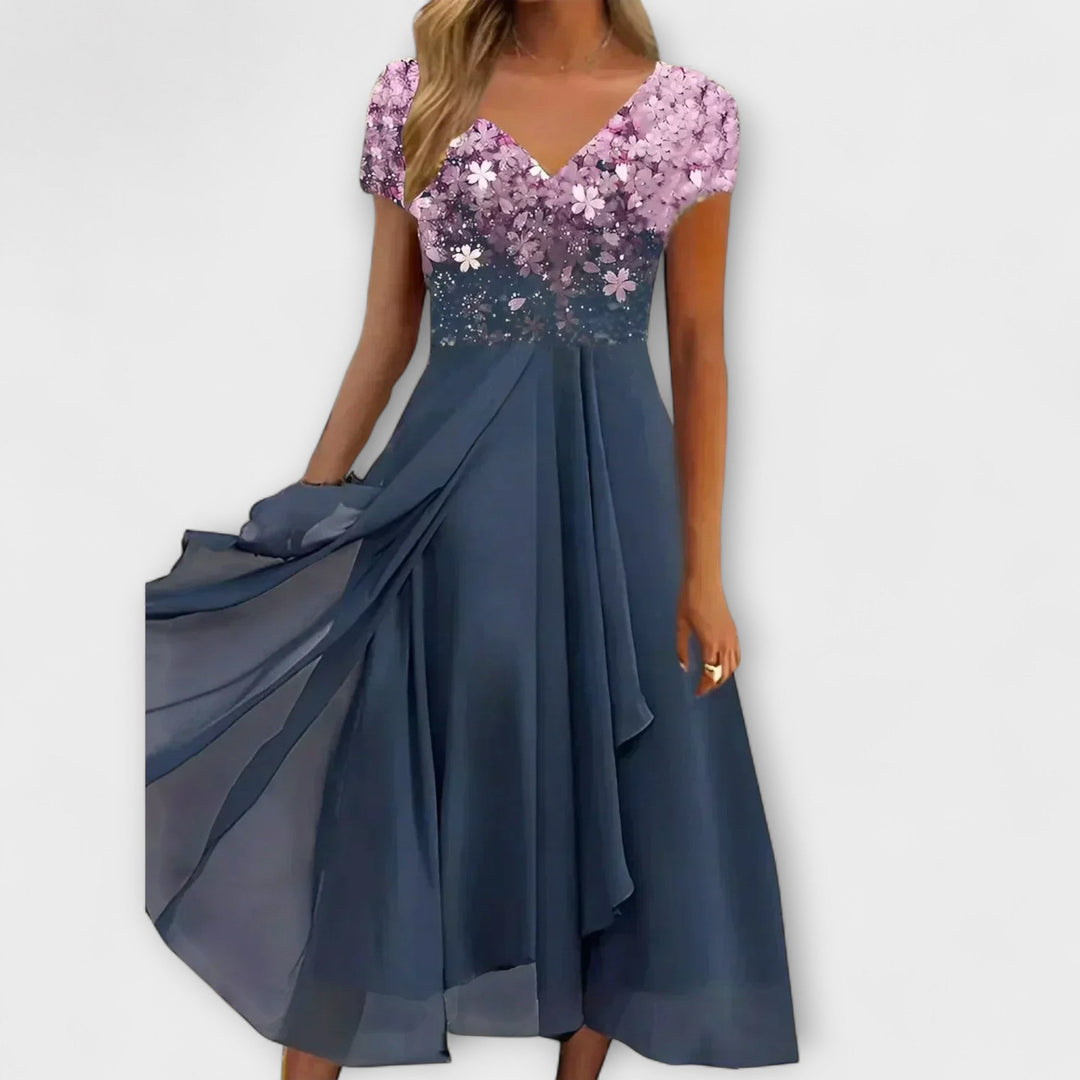 Aura - Damen Chiffon Partykleid