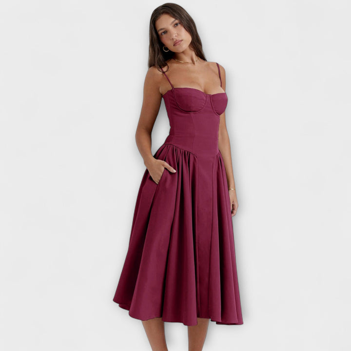 Rosalie - Verfeinertes ärmelloses Korsettkleid