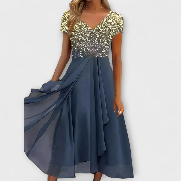 Aura - Damen Chiffon Partykleid