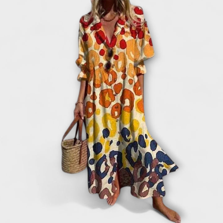 Lila - Schmeichelhaftes Maxikleid mit Bauchbedeckung