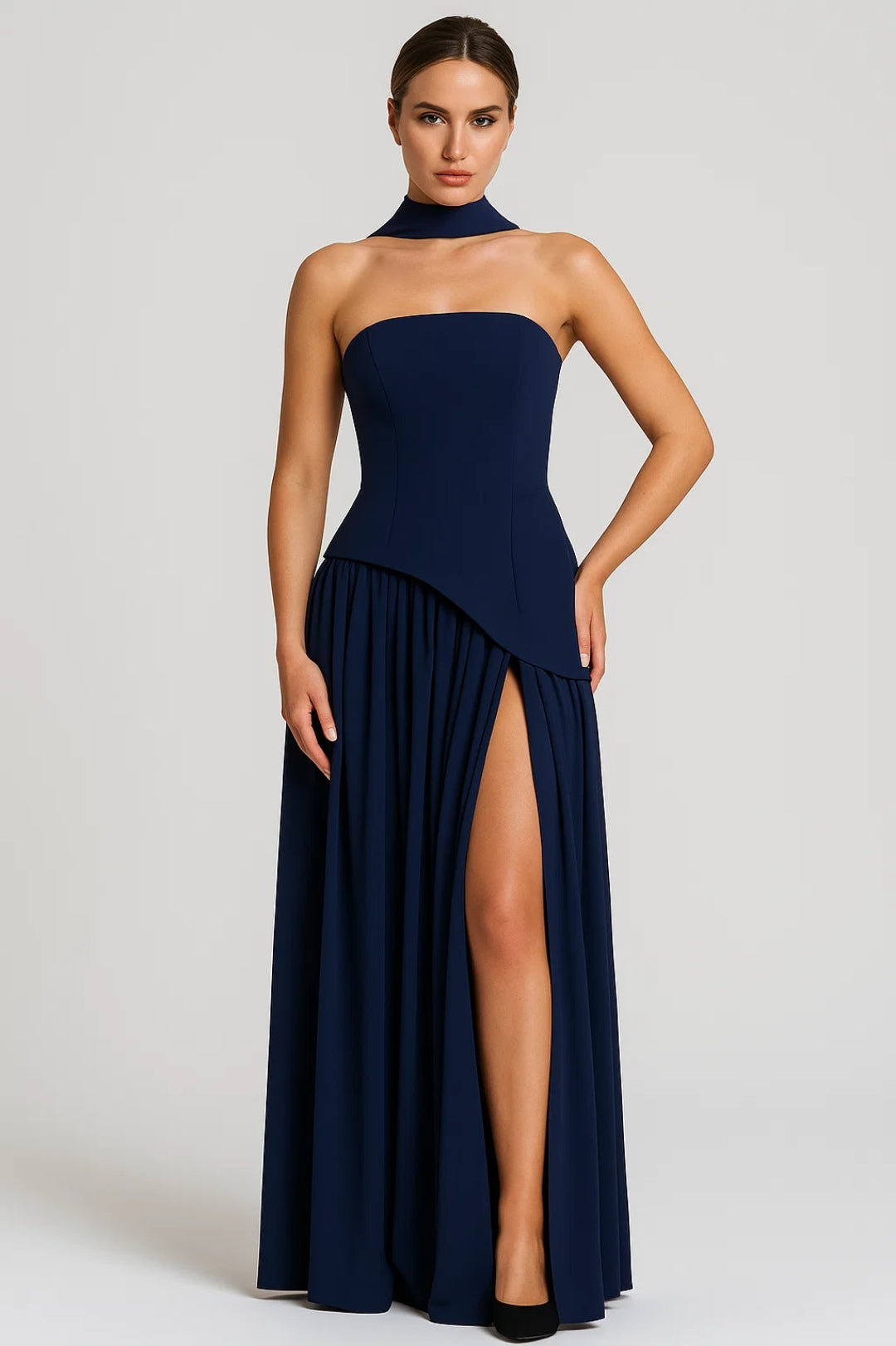 Thessalien | Leichtes V-Ausschnitt Midi-Kleid