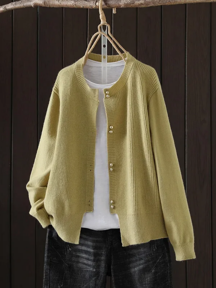 ELARA | PERLEN-KNOPF CARDIGAN