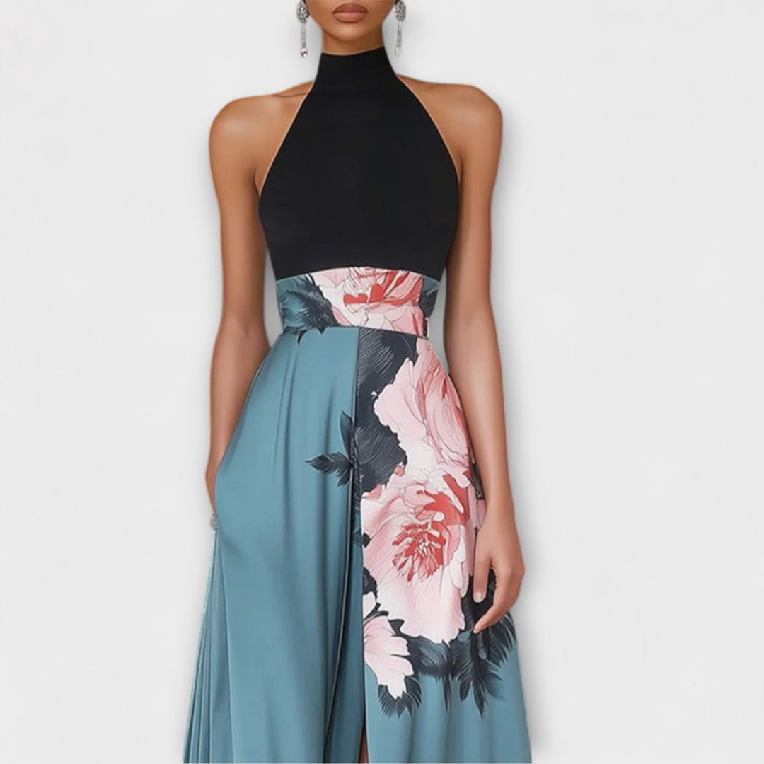 Natalie - Floral A-Line Maxikleid