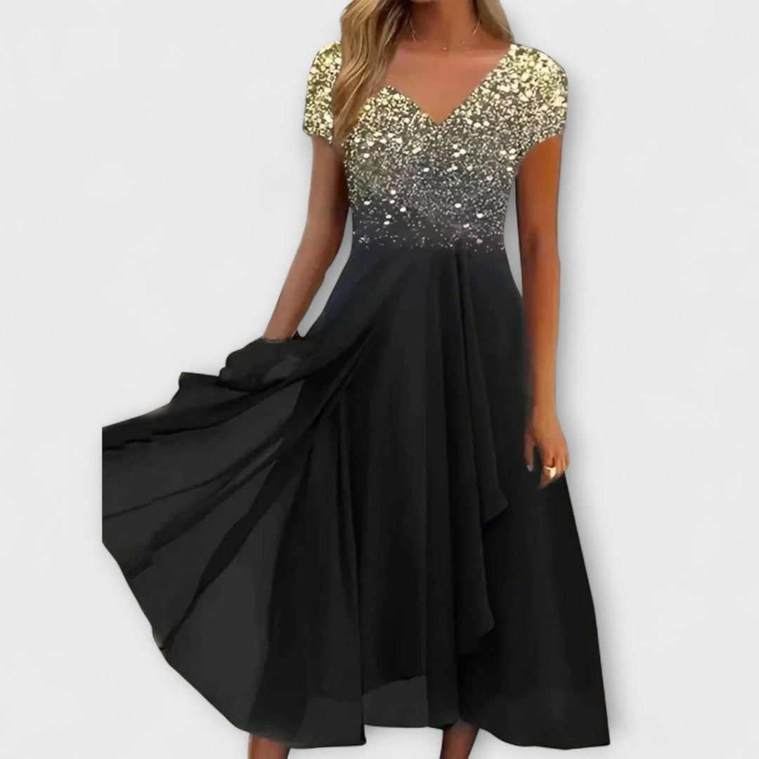 Aura - Damen Chiffon Partykleid