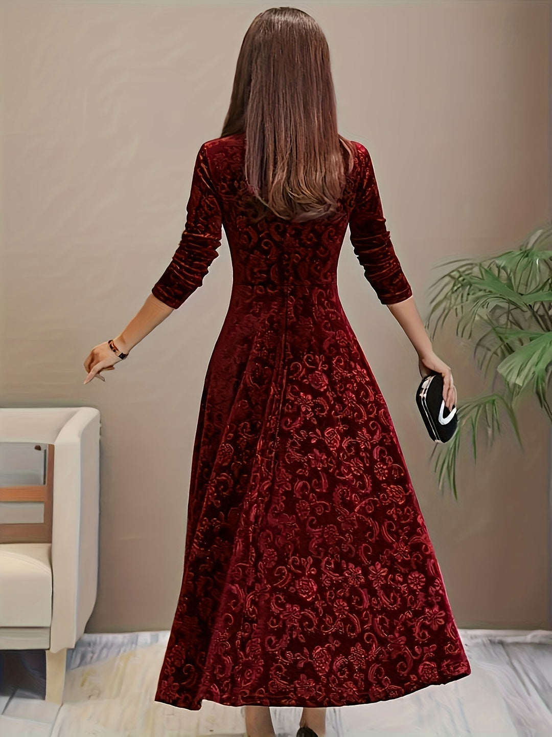 Vespera | Anmutiges Blumen-Midi-Kleid