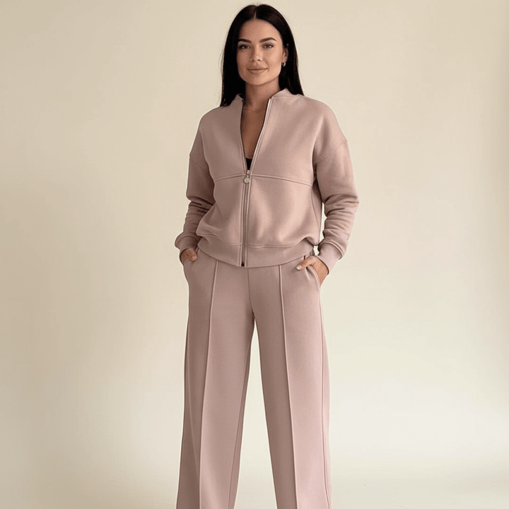 Serena Damen Lounge Set | Eleganter Zweiteiler aus weichem Stoff