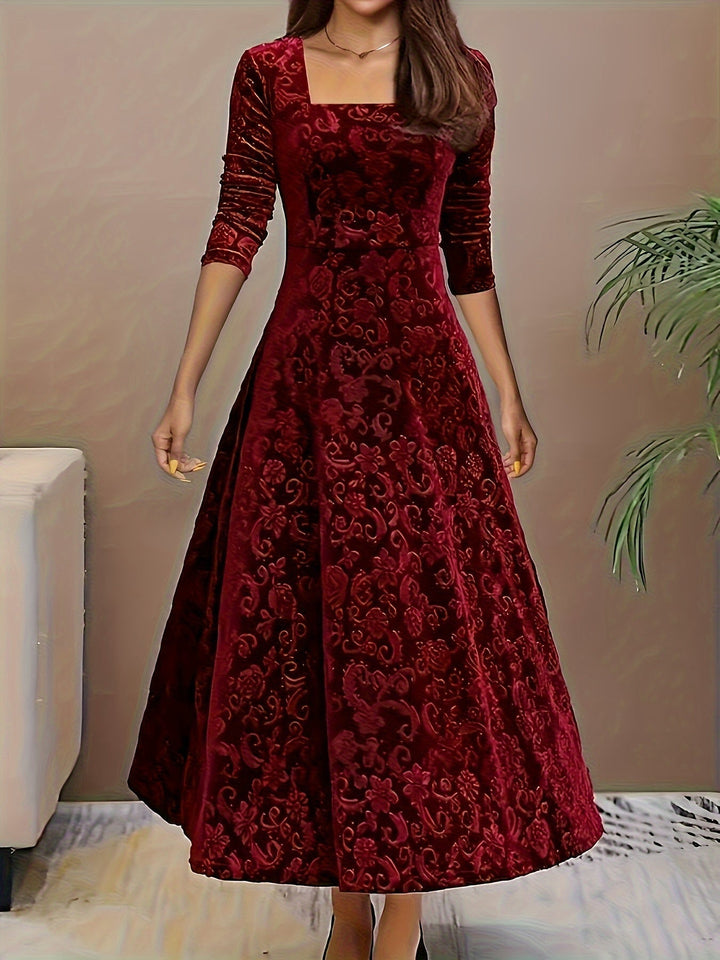 Vespera | Anmutiges Blumen-Midi-Kleid