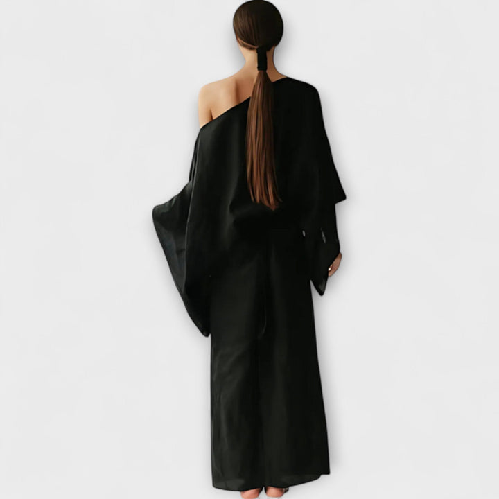 Dana - Kimono Kleid aus Leinen und Baumwolle