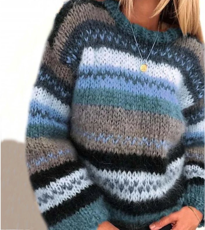 Priya - Bequemer, langärmeliger Strickpullover